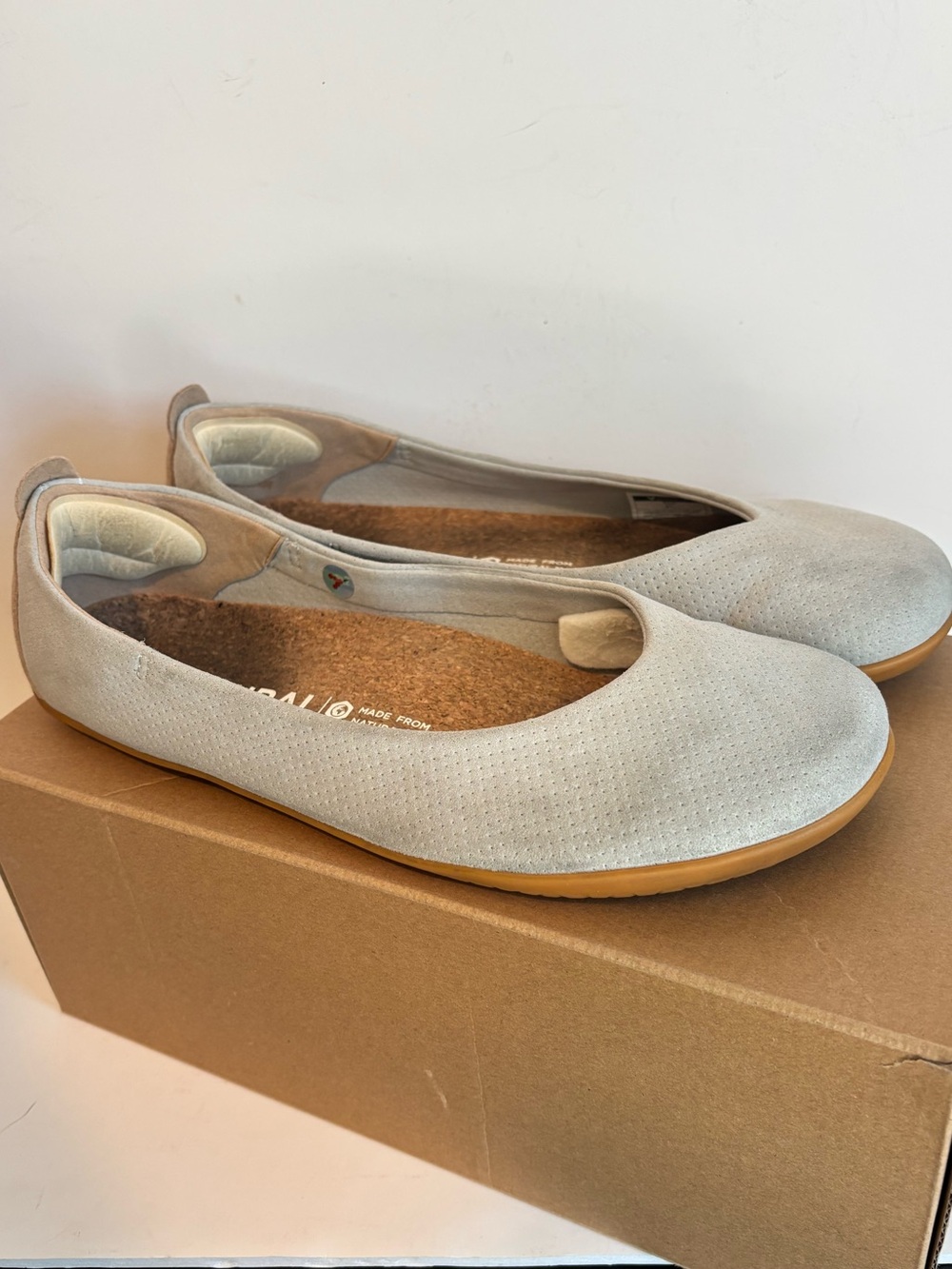 Vivo Barefoot Jing Jing II Grey Suede Ballet Flats Women Size EU 41 / US 9.5-10